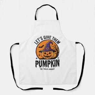 Halloween Pompoen Grappige Heksenhoed Spooky Retro Schort