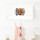 Halloween Pompoen Grappige Heksenhoed Spooky Retro Spandoek (Insitu)