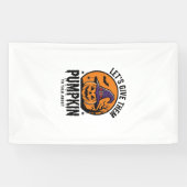 Halloween Pompoen Grappige Heksenhoed Spooky Retro Spandoek (Horizontaal)