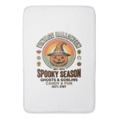 Halloween Pompoen Grappige Vintage Heksenhoed_1 Badmat (Voorkant Verticaal)