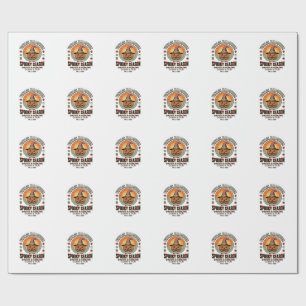 Halloween Pompoen Grappige Vintage Heksenhoed_1 Cadeaupapier