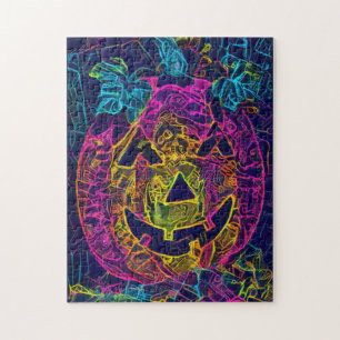 Halloween pompoen griezelige foto leuk  legpuzzel