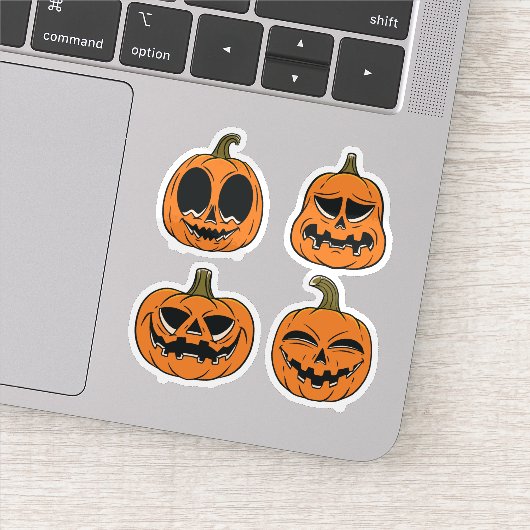 Halloween pompoen griezelige stickercollectie sticker (Detail)