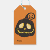 Halloween pompoen grillige partij gunst cadeaulabel (Achterkant)