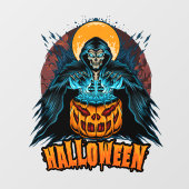 Halloween Pompoen Grim Reaper  Raamsticker (Vel)
