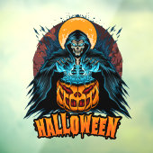 Halloween Pompoen Grim Reaper Raamsticker (Vel 3)