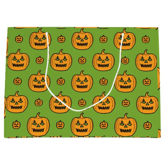 Halloween pompoen groot cadeauzakje (Voorkant)
