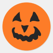 Halloween pompoen Halloween Ronde Sticker (Voorkant)