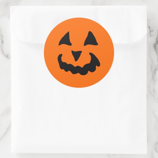 Halloween pompoen Halloween Ronde Sticker (Tas)