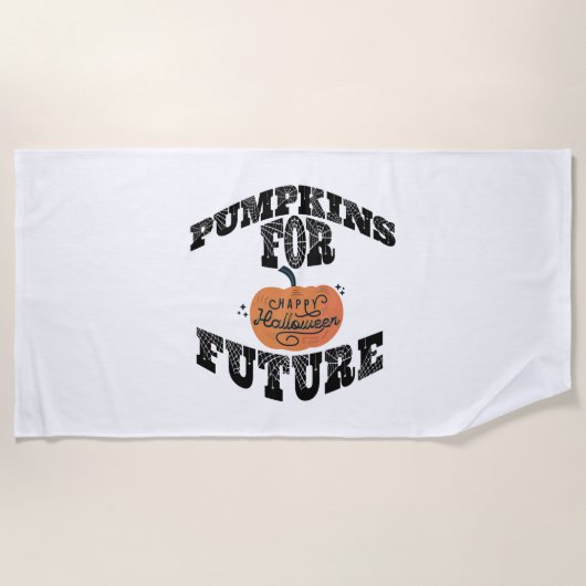 Halloween pompoen Halloween Strandlaken (Voorkant)