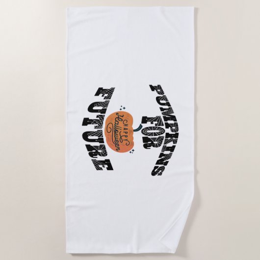 Halloween pompoen Halloween Strandlaken (Voorkant)