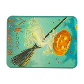 Halloween pompoen heks  Briefkaart Magneet (Horizontaal)