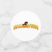 Halloween pompoen heks confetti (Kleine voorkant)