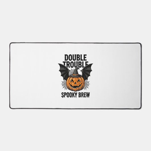 Halloween Pompoen Heks Dubbele Problemen Vintage D Bureaumat (Voorkant)