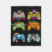 Halloween pompoen heks gaming controllers zombie fleece deken (Voorkant)