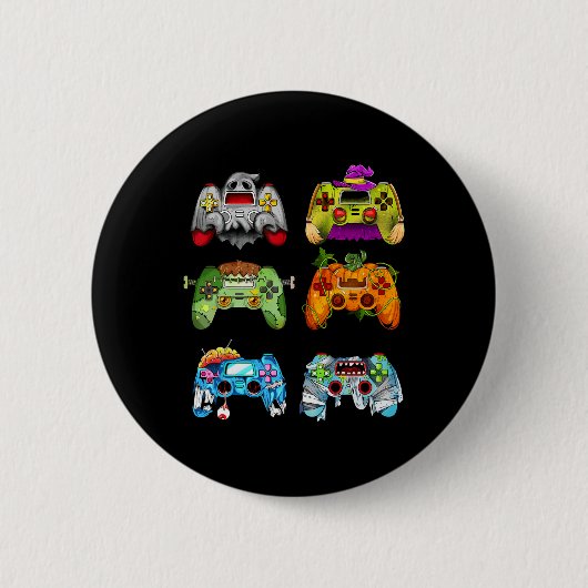 Halloween pompoen heks gaming controllers zombie ronde button 5,7 cm (Voorkant)