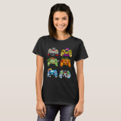 Halloween pompoen heks gaming controllers zombie t-shirt (Voorkant volledig)