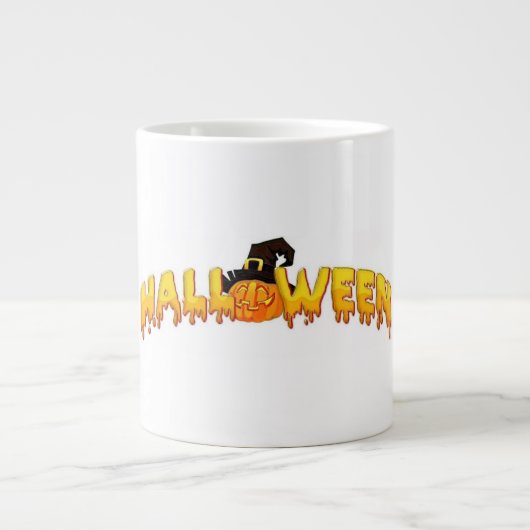 Halloween pompoen heks grote koffiekop (Voorkant)
