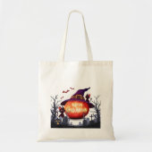 Halloween pompoen, heks Pet en zwarte katten Tote Bag (Voorkant)