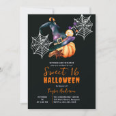 Halloween pompoen heks Pet geesten schattig zoet 1 Kaart (Voorkant)