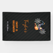 Halloween pompoen heks Pet geesten schattig zoet 1 Spandoek (Horizontaal)