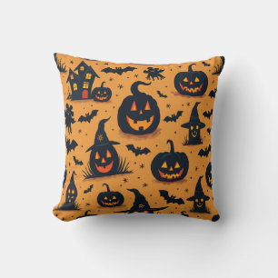 Halloween Pompoen Heks Pet Patroon Kussen Kussen