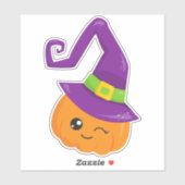 Halloween, pompoen, heks Pet, Trick or treat Sticker (Vel)