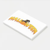 Halloween pompoen heks post-it® notes (Schuin)