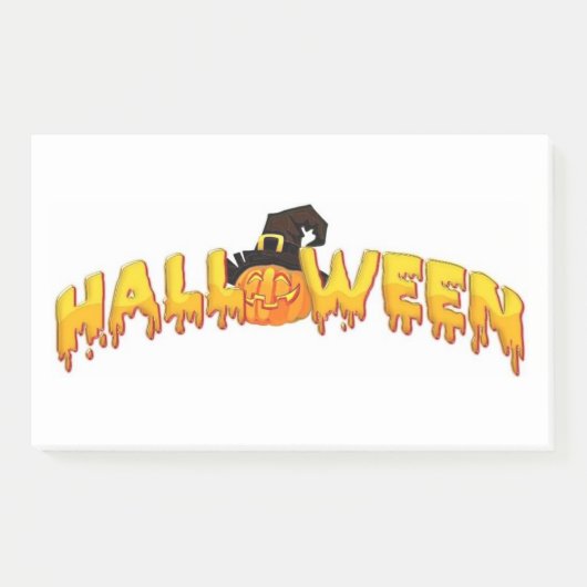 Halloween pompoen heks post-it® notes (Voorkant)