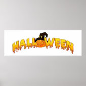 Halloween pompoen heks poster (Voorkant)