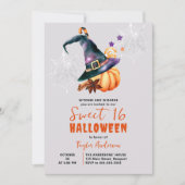 Halloween pompoen heks Snoep geesten schattig zoet Kaart (Voorkant)