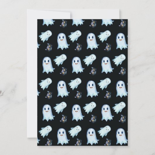 Halloween pompoen heks Snoep geesten schattig zoet Kaart (Achterkant)