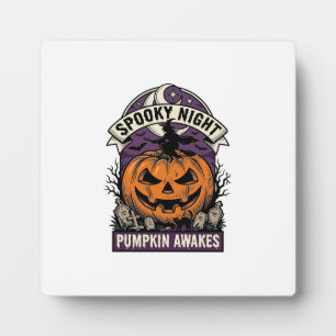 Halloween Pompoen Heks Vintage Griezelnacht Shirt Fotoplaat