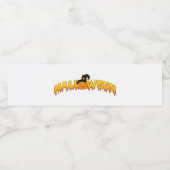 Halloween pompoen heks waterfles etiket (Enkel label)