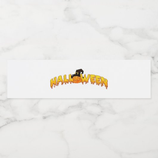 Halloween pompoen heks waterfles etiket (Enkel label)