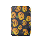 Halloween pompoen: heksenpatroon badmat (Voorkant Verticaal)