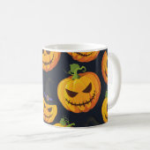 Halloween pompoen:  heksenpatroon koffiemok (Voorkant rechts)