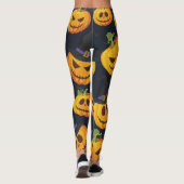 Halloween pompoen:  heksenpatroon leggings (Achterkant)