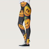 Halloween pompoen:  heksenpatroon leggings (Links)