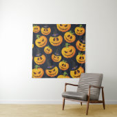 Halloween pompoen:  heksenpatroon wandkleed (In situ)