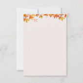 Halloween Pompoen Herfst Baby shower Game Kaart (Achterkant)