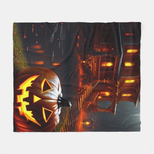 Halloween/Pompoen/Herfst Fleece Deken (Voorkant (Horizontaal))