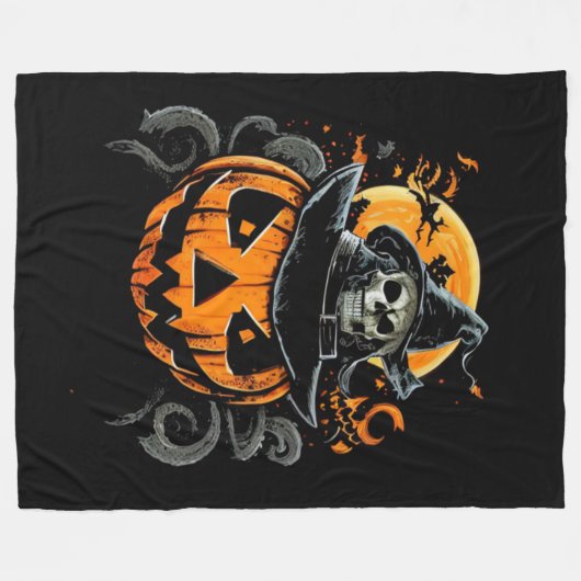 Halloween/pompoen/herfst/herfst Fleece Deken (Voorkant (Horizontaal))
