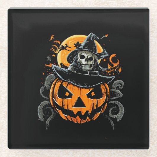 Halloween/pompoen/herfst/herfst Glazen Onderzetter (Voorkant)