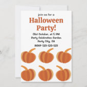 Halloween Pompoen Herfst Herfst Halloween Kaart (Voorkant)