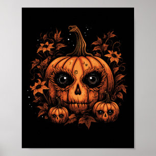 Halloween pompoen Herfst Herfst Kostuum Vrouwen Poster