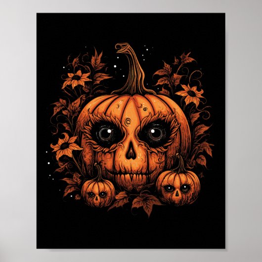 Halloween pompoen Herfst Herfst Kostuum Vrouwen Poster (Voorkant)