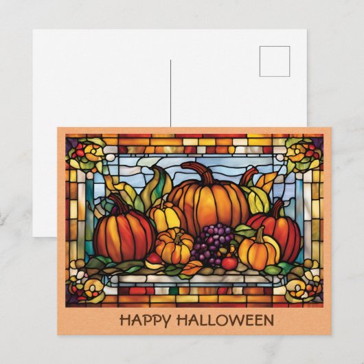  Halloween pompoen Herfst Herfst Oogst Briefkaart (Voorkant / Achterkant)