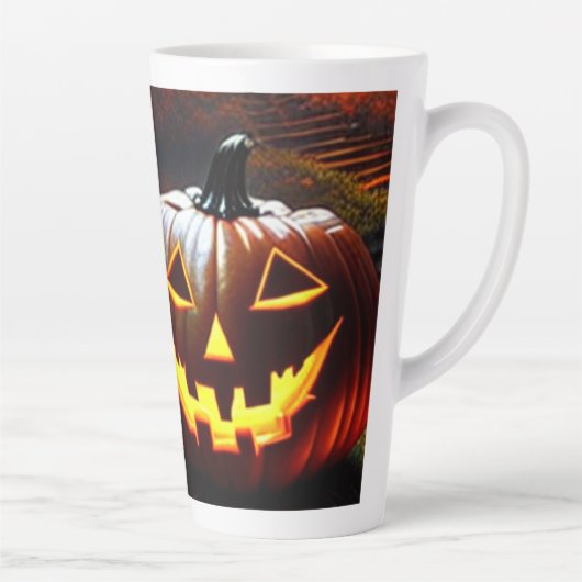 Halloween/Pompoen/Herfst Latte Mok (Rechts)
