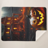 Halloween/Pompoen/Herfst Sherpa Deken (Voorkant (horizontaal))